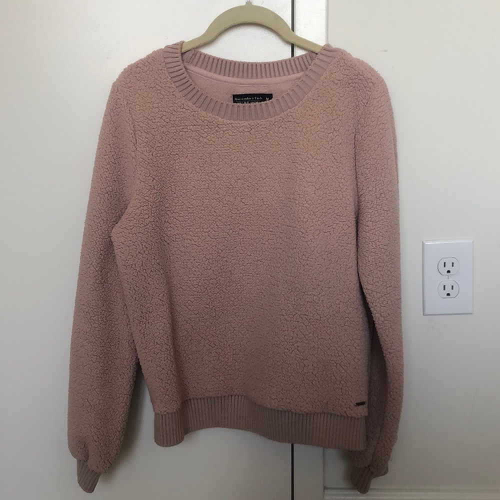 Abercrombie & Fitch pink Sherpa pullover